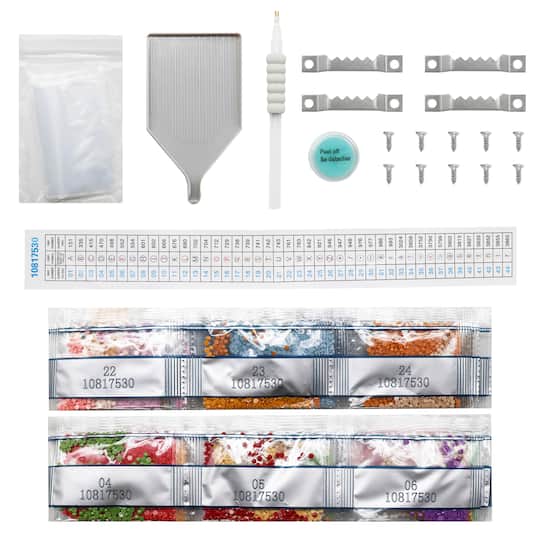 6" x 6" Cocktail Drinks 4-Piece Stretched Canvas Diamond Art Kit by Make Market®